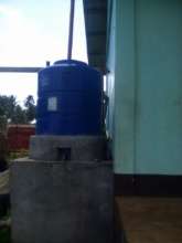 water tank filled with rain water at AAI schools
