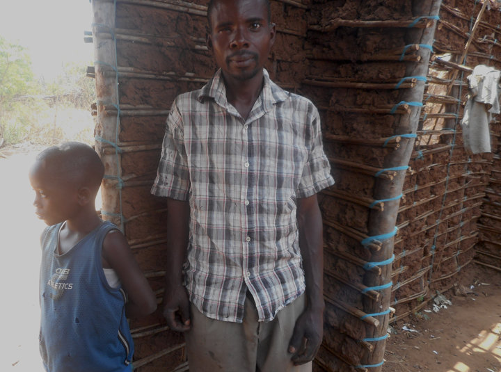 Hekima's father inside the family's home