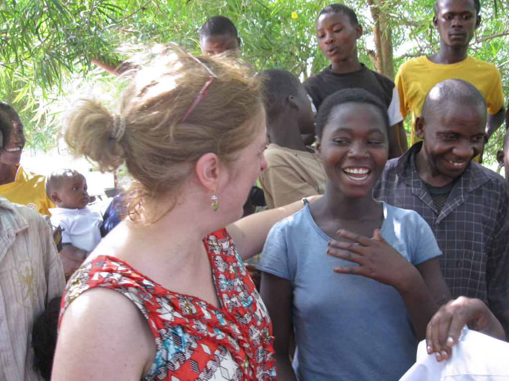 Claudine shares a laugh in 2013.