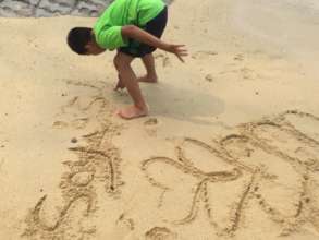 Spending time at the beach