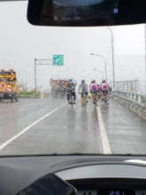 biking in the rain