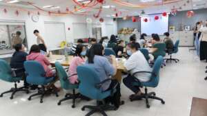 A busy day-workers training