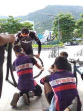 fixing the bike by ourselves