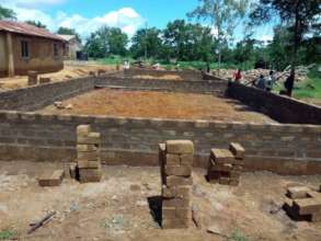 Building work underway at Mkamenyi Primary.