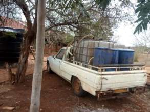 A delivery of clean water to a school