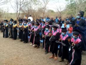 Nursery pupils at their 'graduation' ceremony