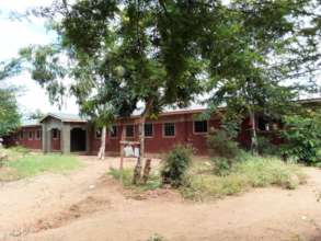 Front of the new school at Mkamenyi