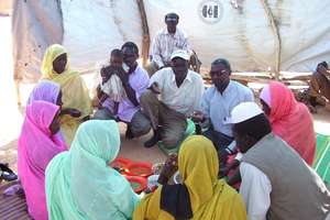Teachers meeting in Kutum school locality