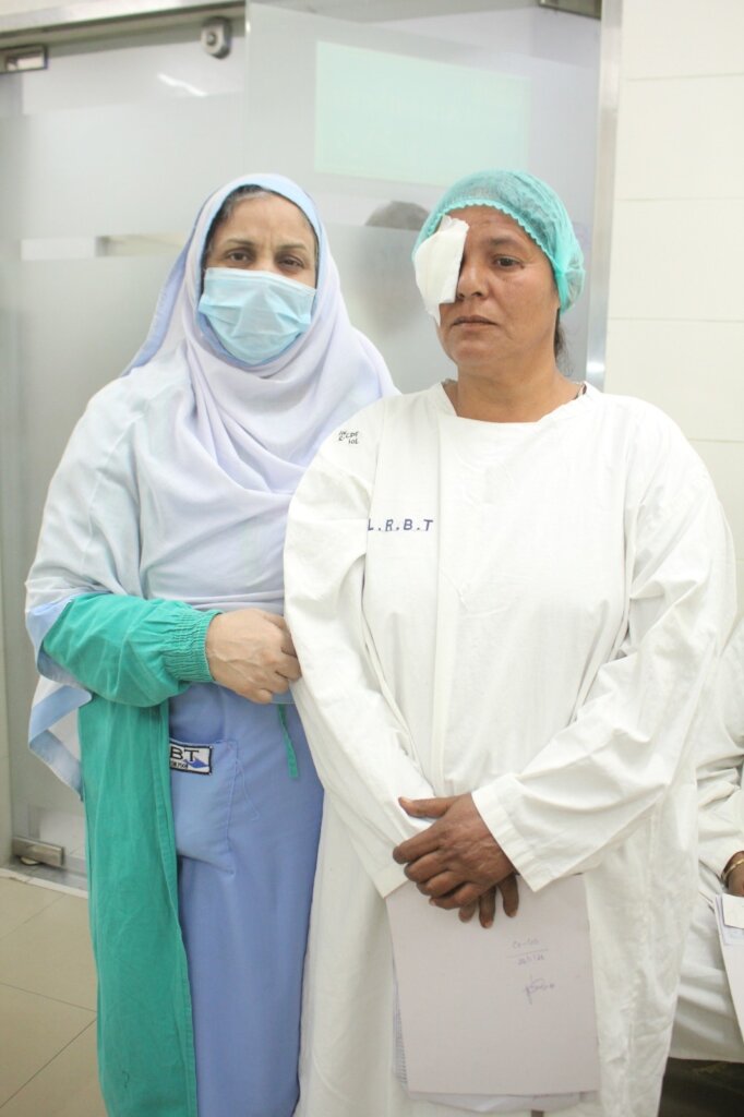 Shenaz after her cataract surgery