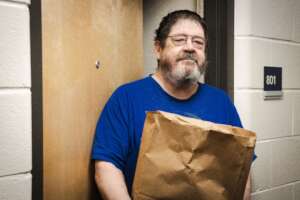 Terry receives his meal delivery