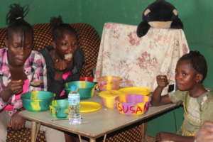 Dream Home Children Eating in Living Room
