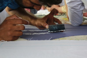 Block printing with much precision at JS Academy