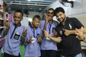 Our trainer Waqas with his trainees