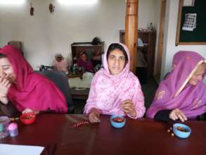 Trainees learning jewelry making in Hunza