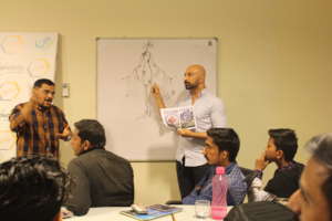 Famous designer HSY for a workshop with trainees