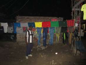 Masih with his t-shirt business