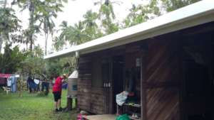 The new rainwater tank in action!