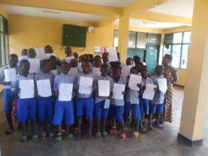 at the closing of 1st term w/ their school report