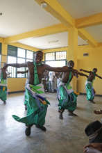 Enjoying traditional dance