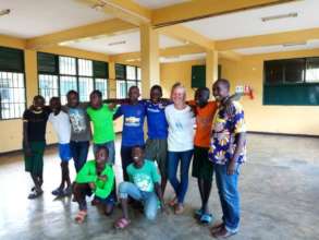 Ministers, a volunter and Charles