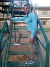 Teacher Gratien at the center