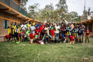 Kids pose for picture