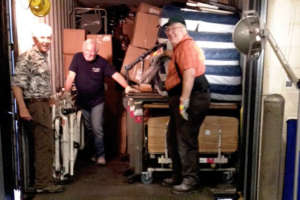 Loading up medical supplies bound for Norther Mali