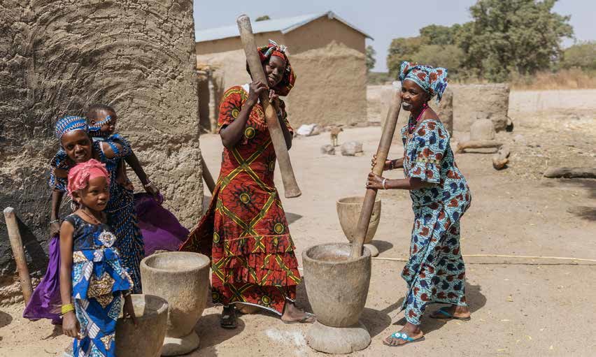 Oumou S (right) after a fistula repair surgery