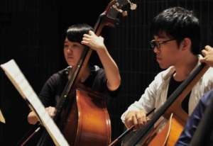 Working together to create the orchestra...