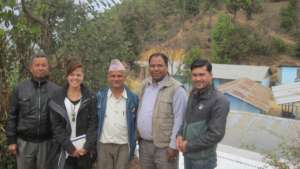Founder, Marissa, at the school with senior staff