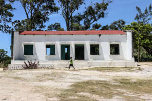 The repaired building, good as new