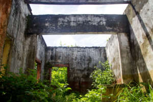 Broken roofs on the current classrooms
