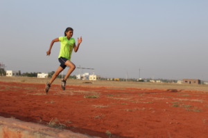 Vaishnavi on the Mann Deshi Champions track