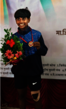 Payal's big smile when she won!