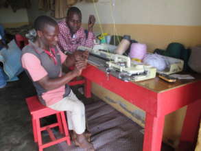 Anthony learning Knitting
