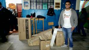 Voluntario feliz
