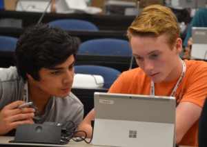 Students working together to address global issues