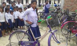 Acknowledgement of group of donors' in a bicycle