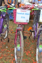 Acknowledgement of donor's name in a bicycle
