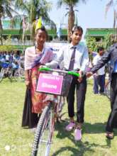 Girl with her parent at the event