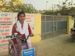 Susmita with the bicycle gifted by you