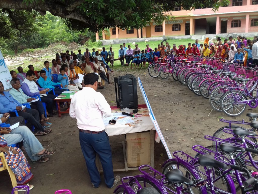 File photo of an earlier bicycle gifting ceremony