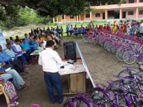 File photo of an earlier bicycle gifting ceremony