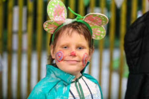 A smiling happy Aoibhe at her first camp