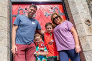 Alex and his family in Barretstown last October