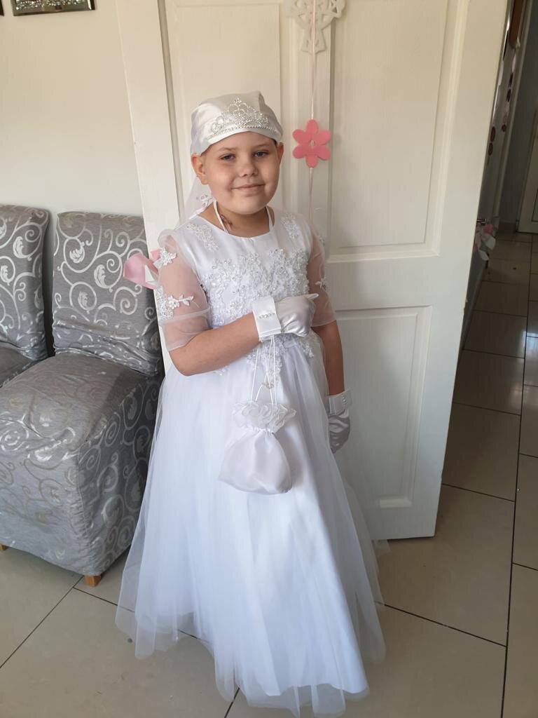 Aoibhe on her Communion day