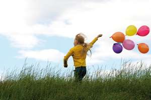 Free as a bird - child enjoying her childhood