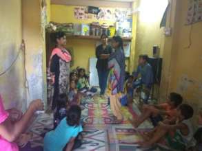 Seba during a session at Sundar Nagar Nursery