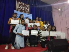 Sandhiya (extreme bottom right) during an event