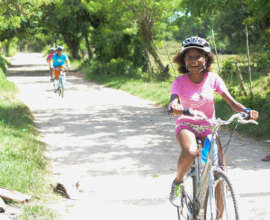 Lorena enjoying a cool breeze & beautiful scenery